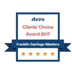 Avvo Clients' Choice Award 2017 Franklin Santiago Montero Five Stars