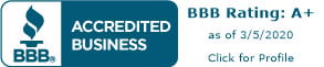 BBB Accredited Business BBB Rating: A-plus as of 3/5/2020 Click for Profile